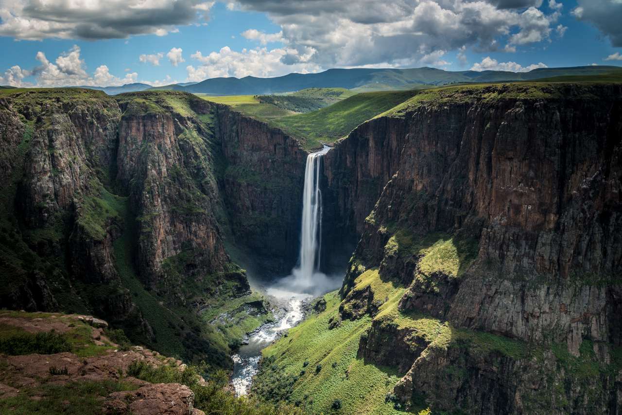 Водоспад Малецуняне, Лесото, Африка онлайн пазл