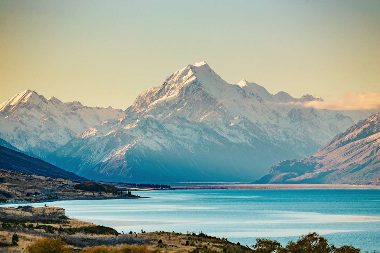 Estrada para Mt Cook na Nova Zelândia quebra-cabeças online