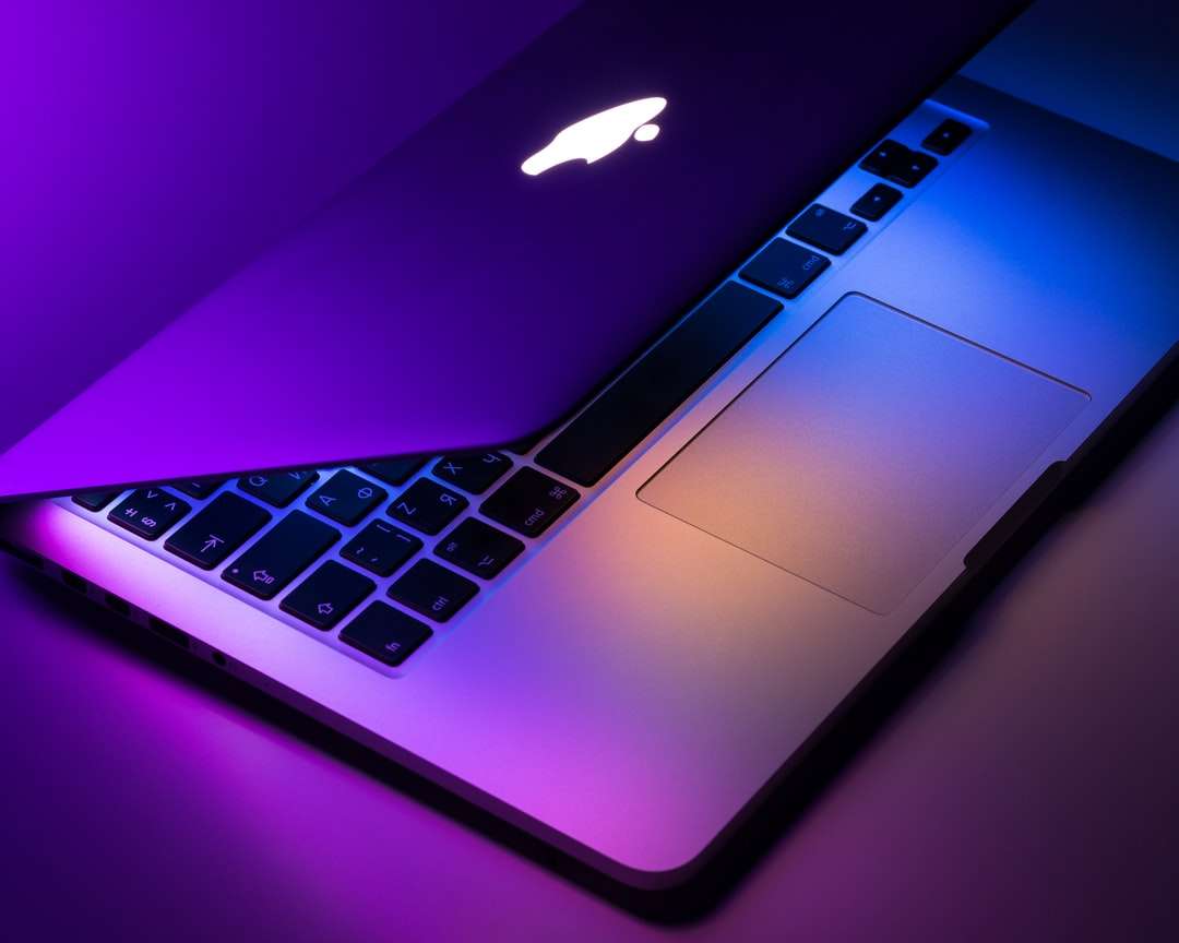 Något öppet Silver MacBook Pussel online