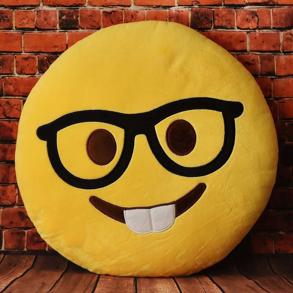 Cojín - Emoticon sonriente rompecabezas en línea