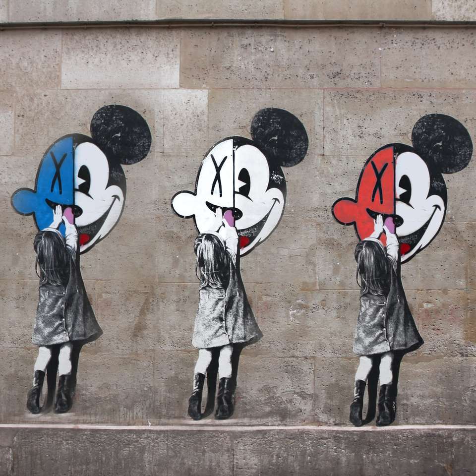 Mickey Mouse-tištěná zeď skládačky online