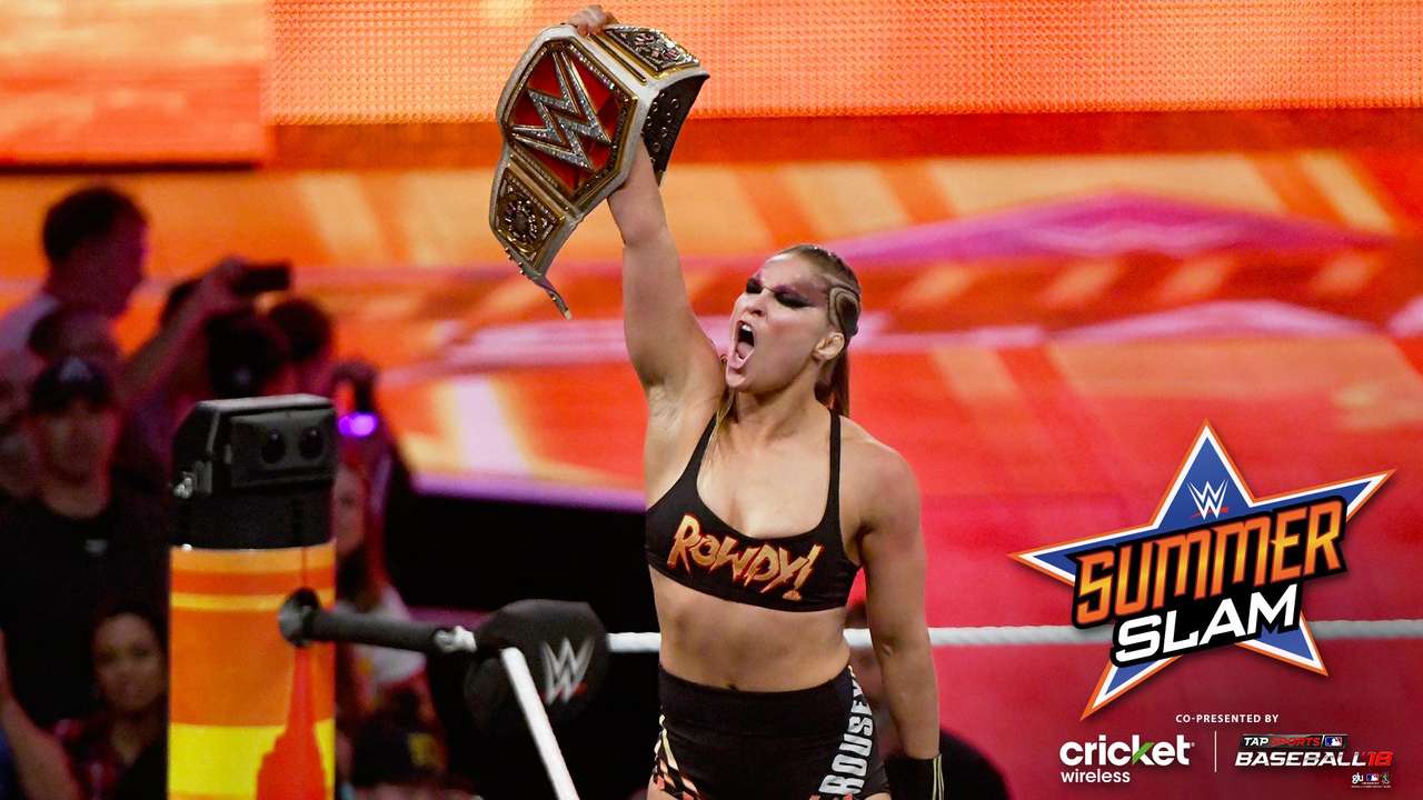 Ронда Роузи чемпионка Raw среди женщин Summerslam онлайн-пазл