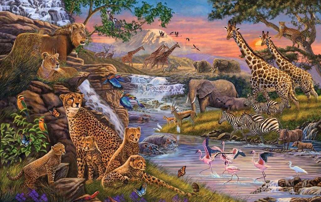 Animale în sânul naturii jigsaw puzzle online