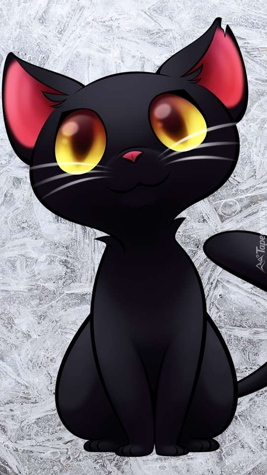 черный кот онлайн-пазл