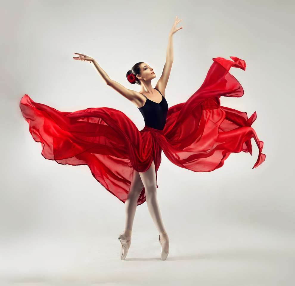 Jonge sierlijke vrouw balletdanser legpuzzel online