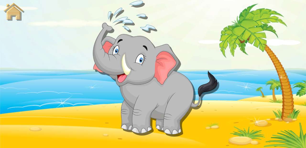 Zoológico de elefante. quebra-cabeças online