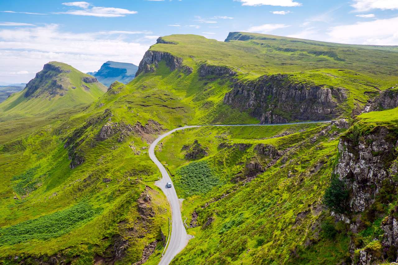 Úžasná krajina na ostrově Skye ve Skotsku online puzzle