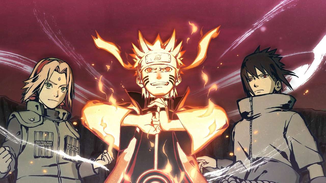 Sakura, Naruto a Sasuke online puzzle