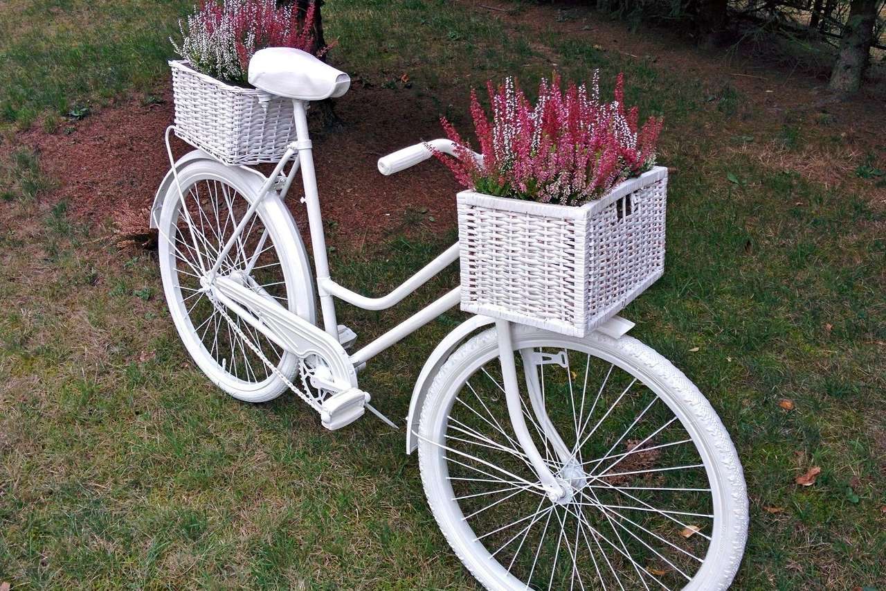 Bicicleta decorativa com gritos quebra-cabeça