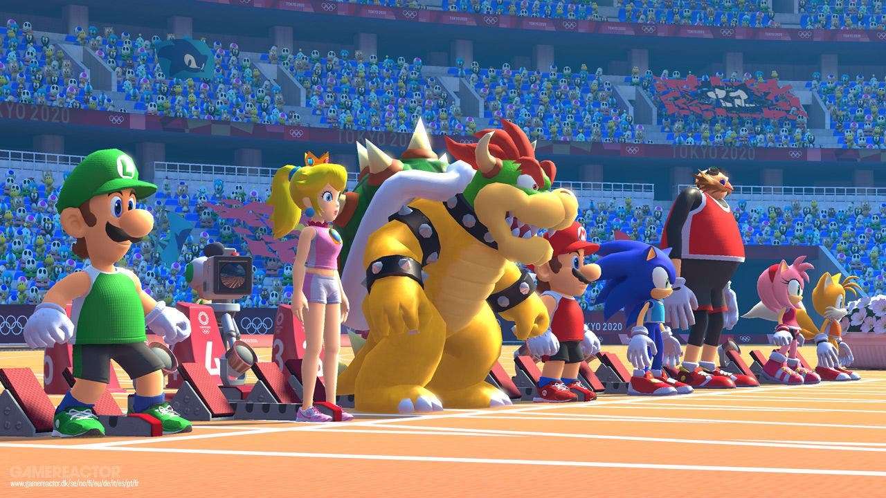 Luigi und seine Freunde in den Olympischen Spielen Online-Puzzle