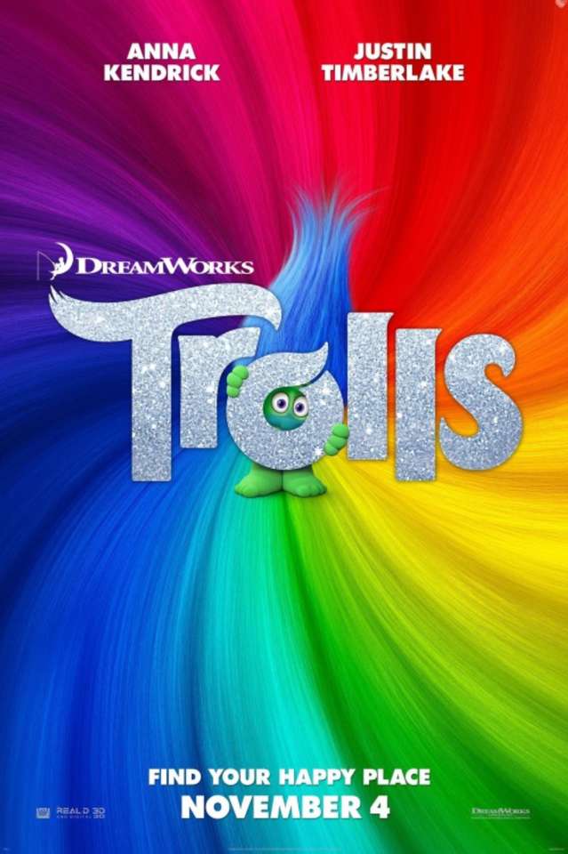 Постер фільму DreamWorks Trolls пазл онлайн