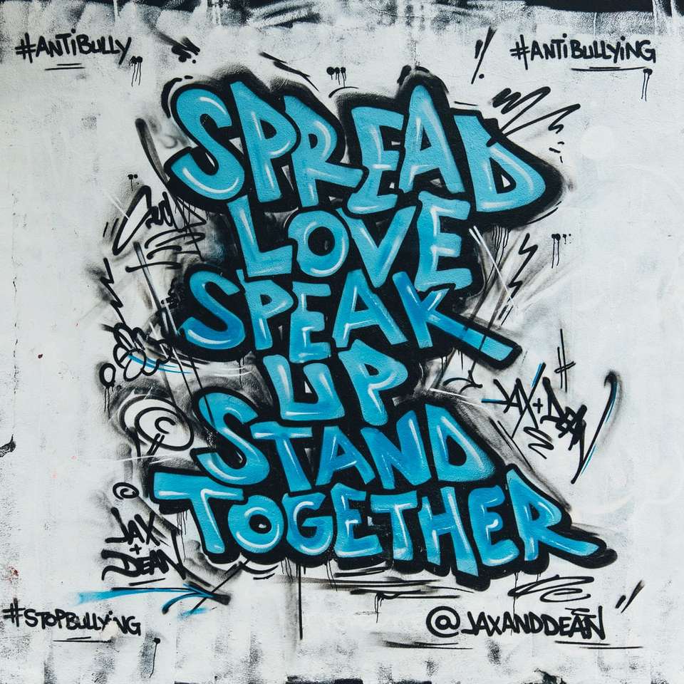 Spread Love Speak Up Stand Together text online puzzle