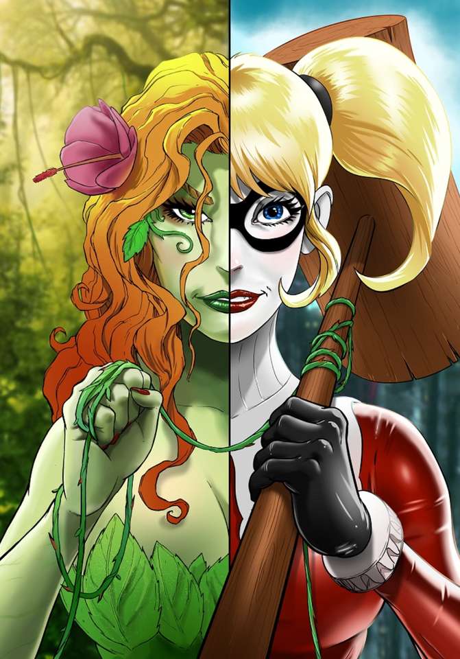 Poison Ivy vs Harley Quinn puzzle online