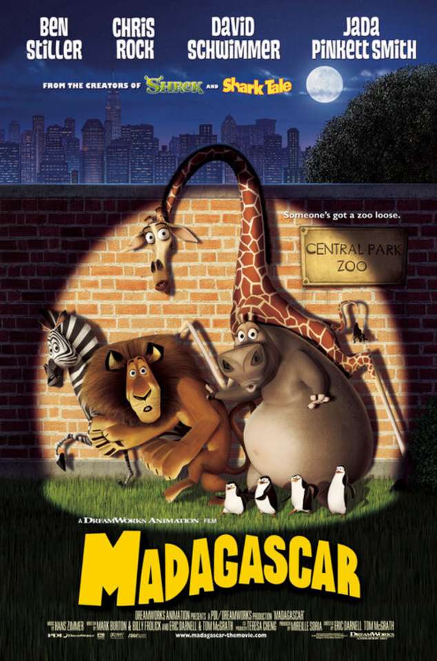 Madagaskar 2005 Filmový plakát online puzzle