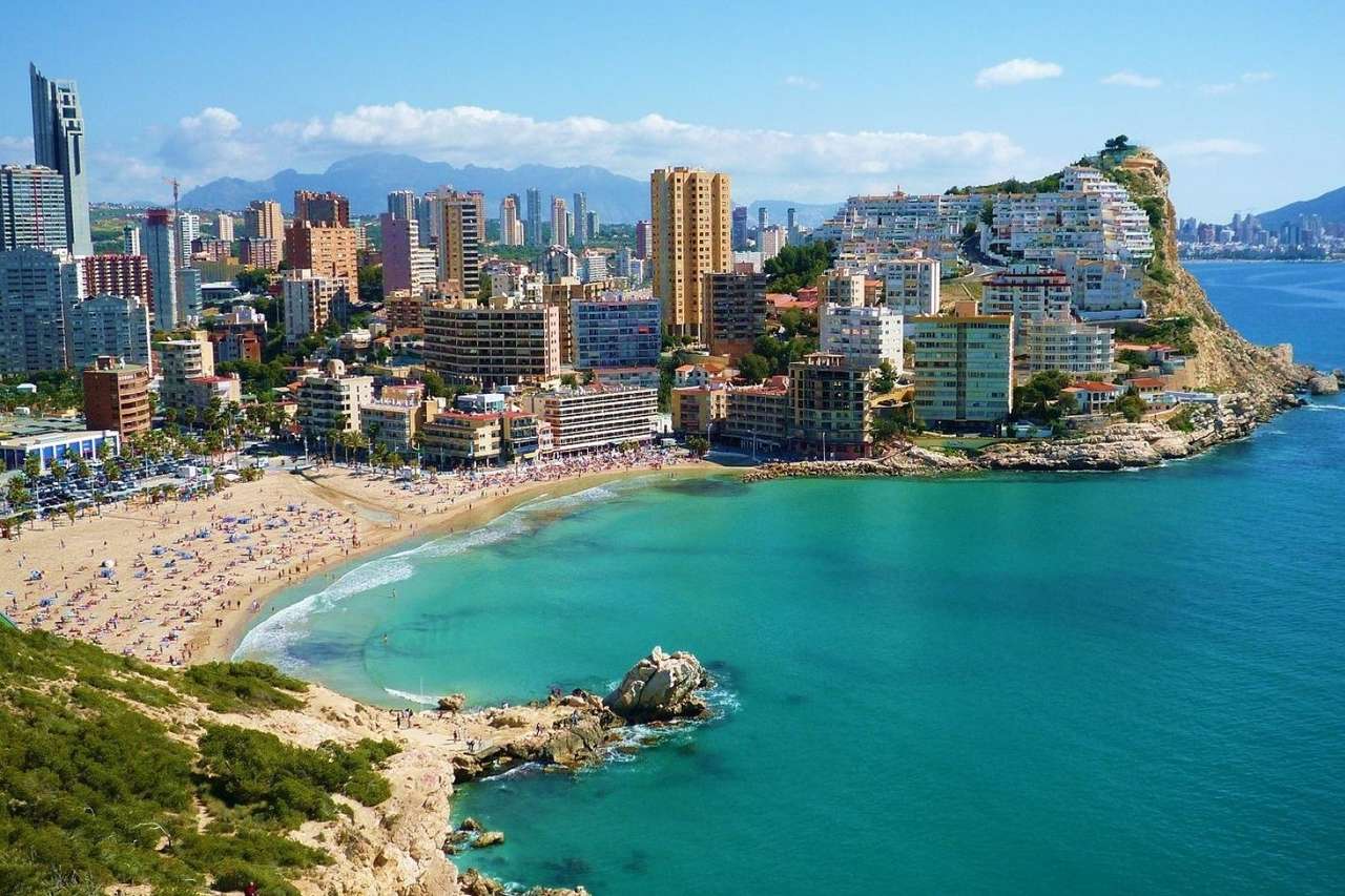 Pláže v Benidorm na Costa Blanca online puzzle