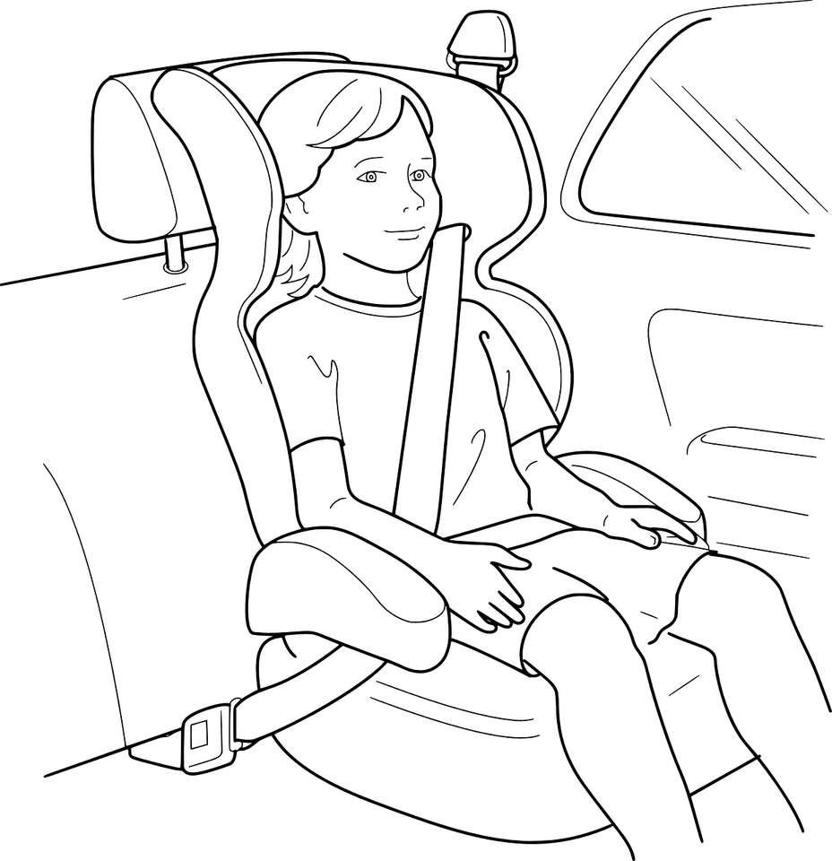 シートベルトを着用している子供 オンラインパズル