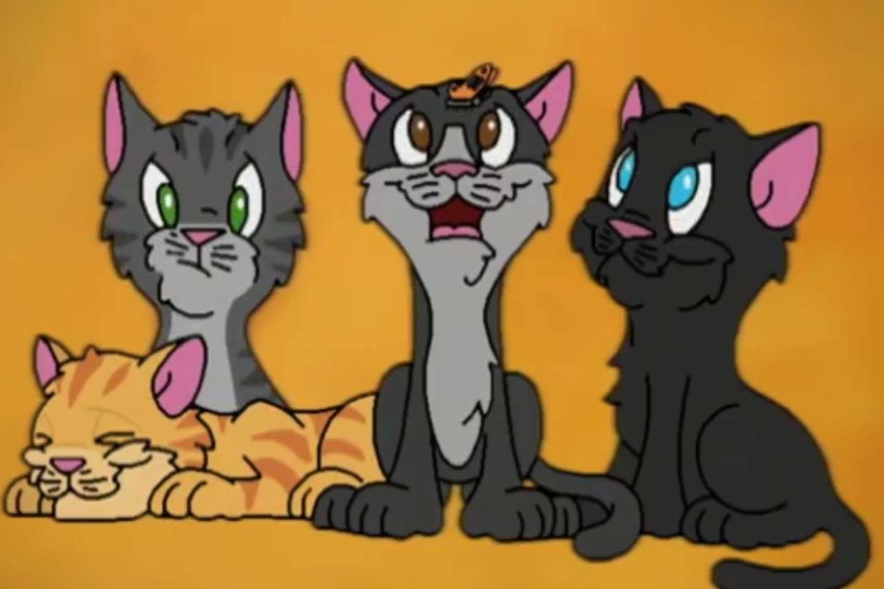Cuatro gatitos mullidos rompecabezas en línea