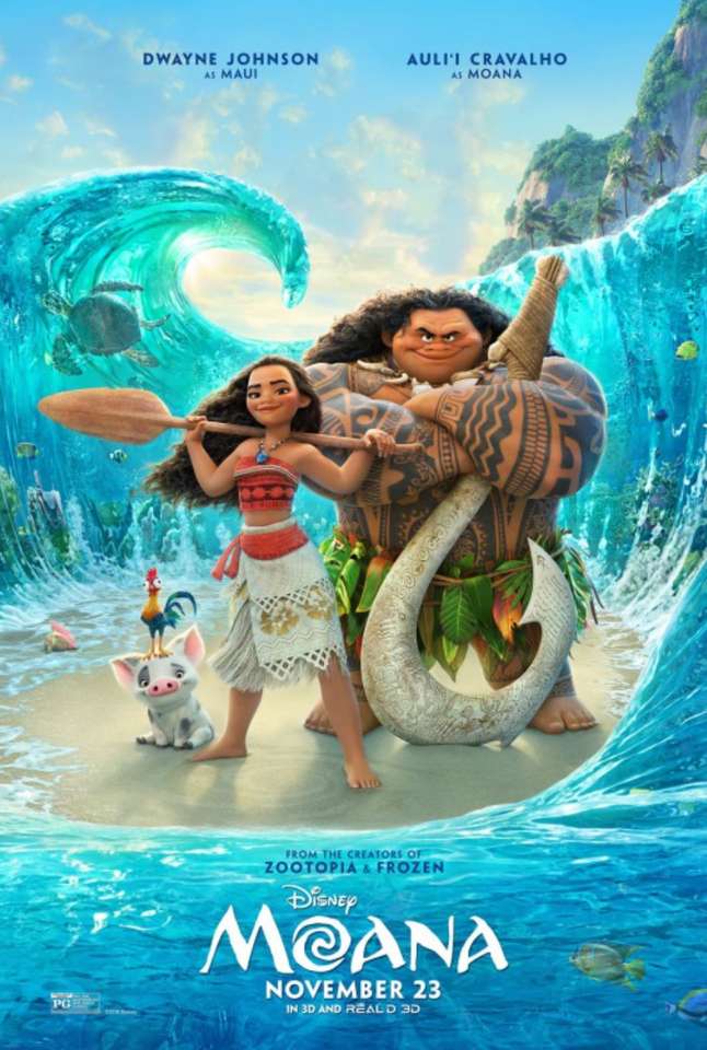 Αφίσα ταινιών Moana της Disney online παζλ