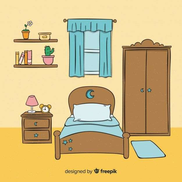 Части от къщата - детска спалня онлайн пъзел