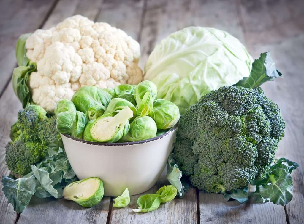 Verduras - Brócoli, Coliflor, Kapustam, Bruselas Brotes rompecabezas en línea