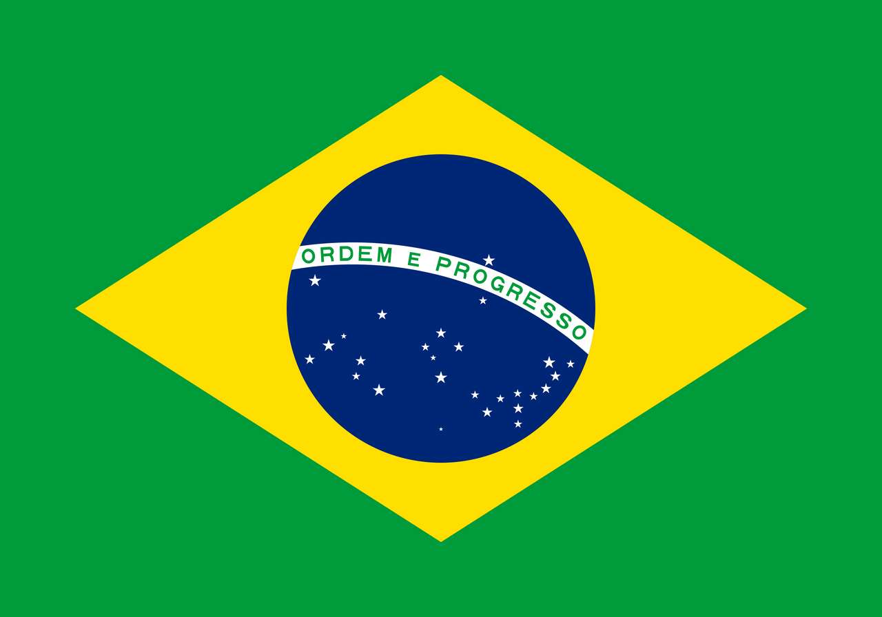 Brasiliens Flagge. Puzzlespiel online