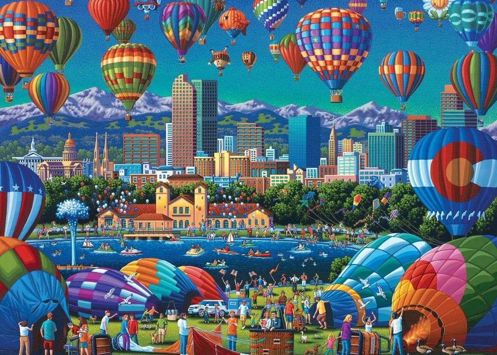 Фестиваль полетов на воздушном шаре пазл онлайн