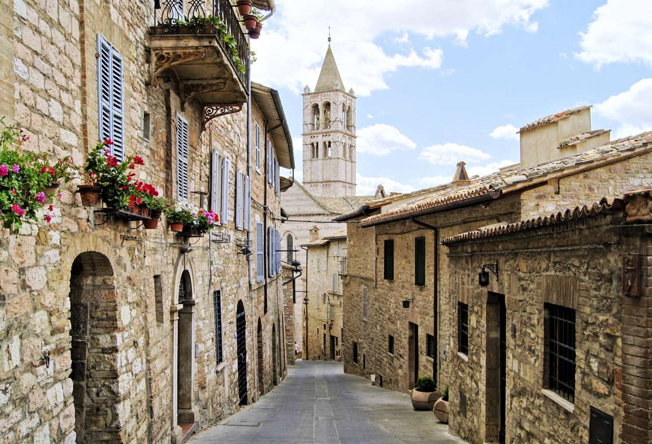 Assisi Landschaftsgesteuerter Blick Online-Puzzle