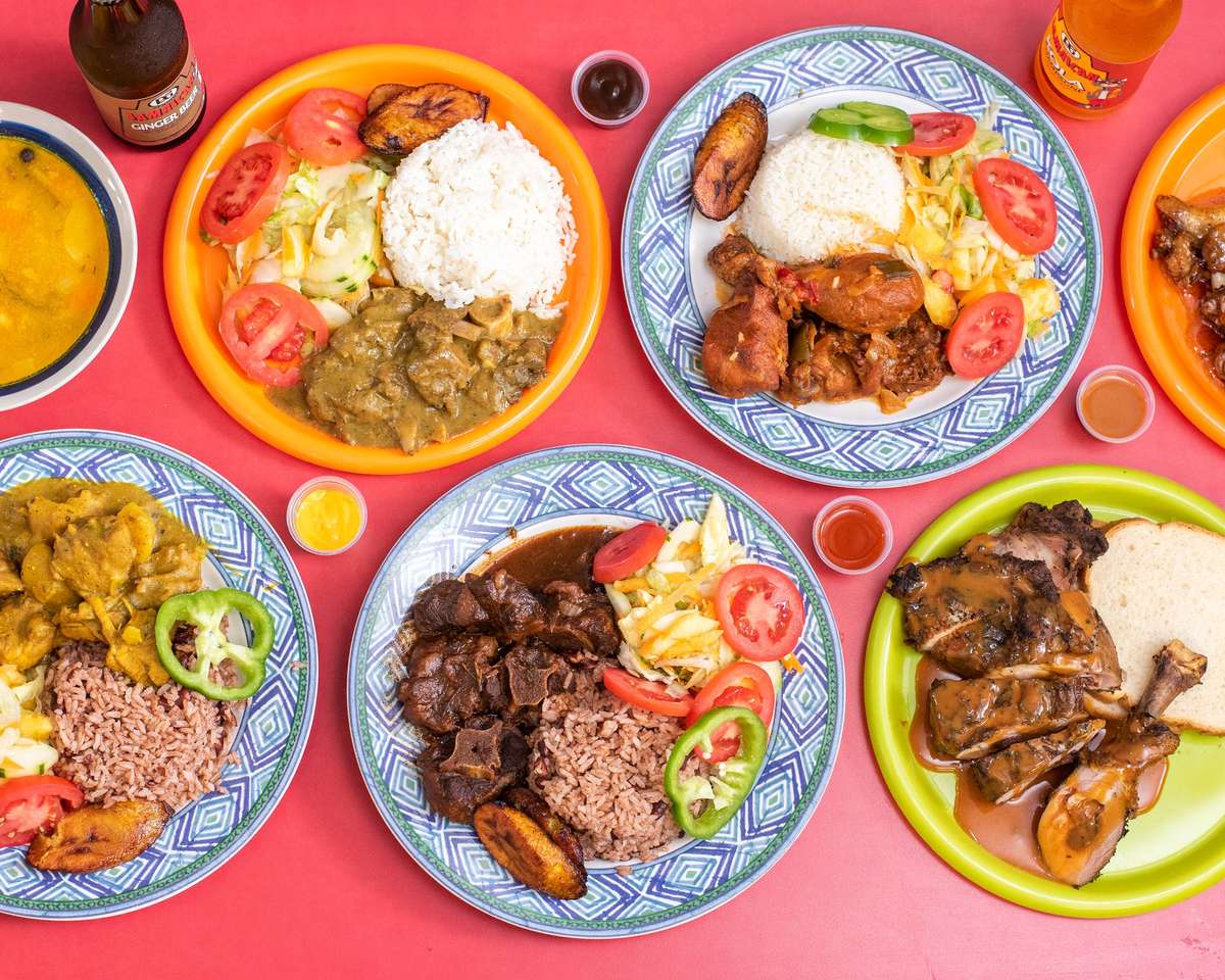 Karibisk mat pussel på nätet
