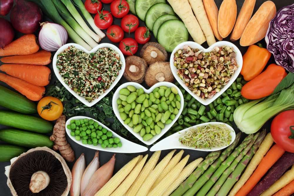 Zdravé jídlo na srdci skládačky online