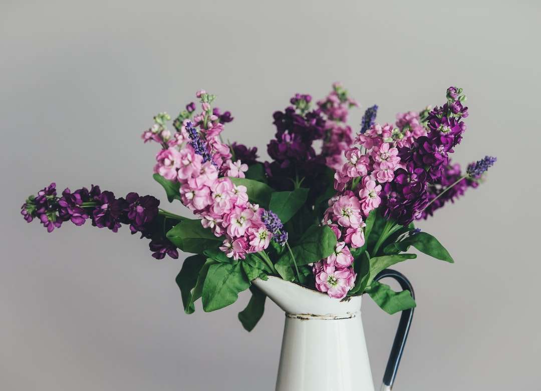 Fotografie de flori roz și violet jigsaw puzzle online