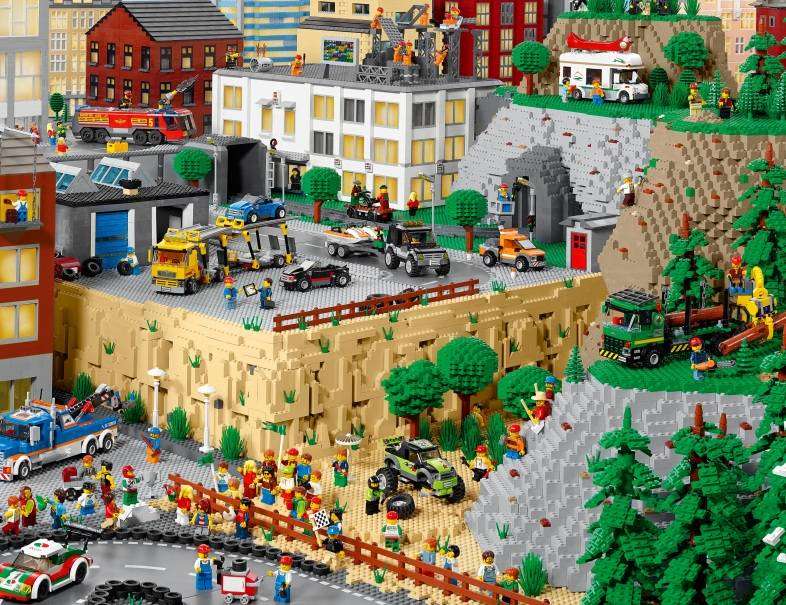 Лего блоки - транспортные средства пазл онлайн