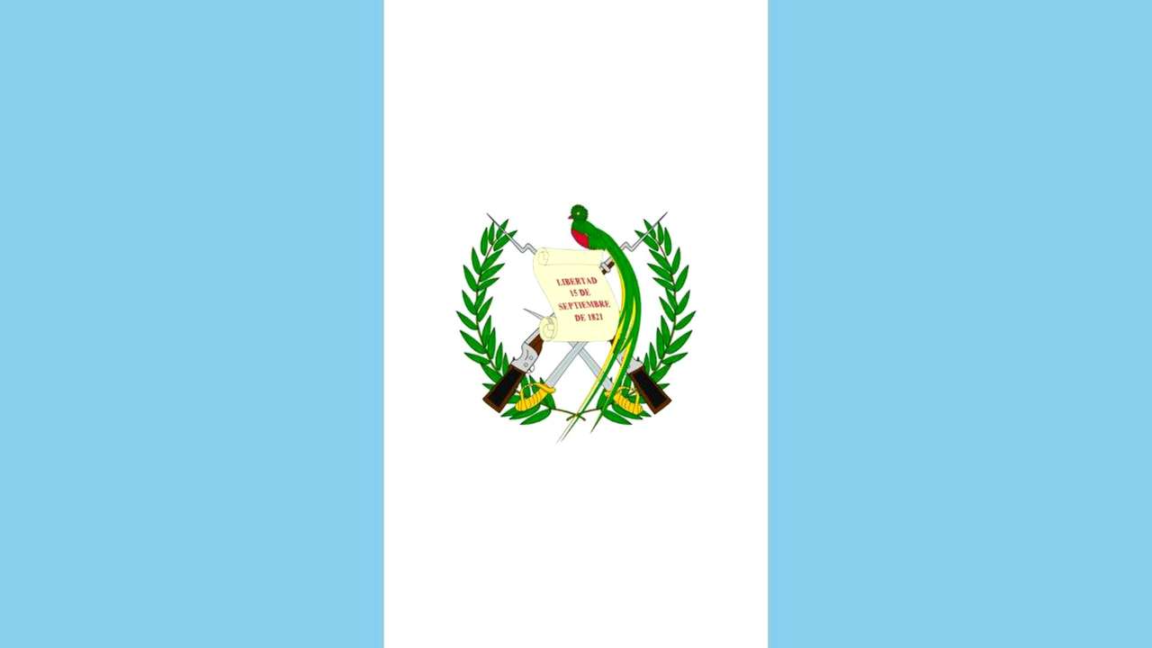Guatemalas Flagge. Puzzlespiel online