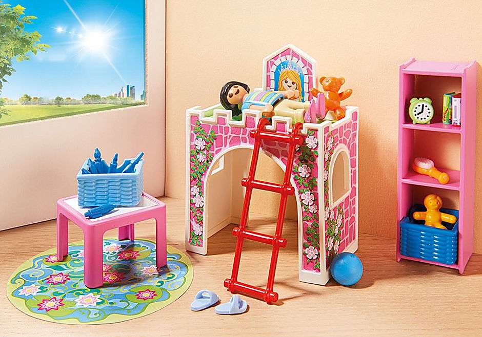 Красочная детская комната - блоки пазл онлайн