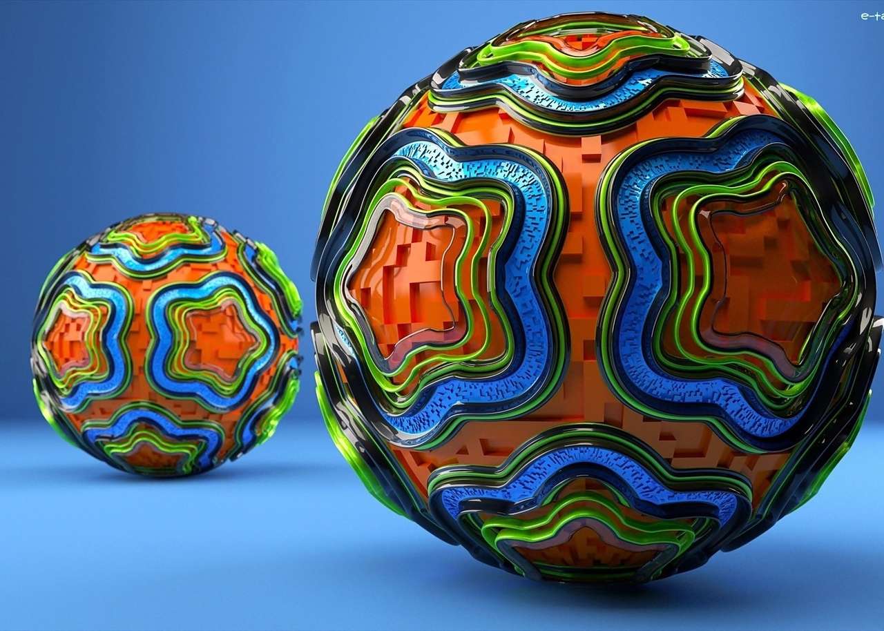 Graphics - ballen, geometrische patronen legpuzzel online