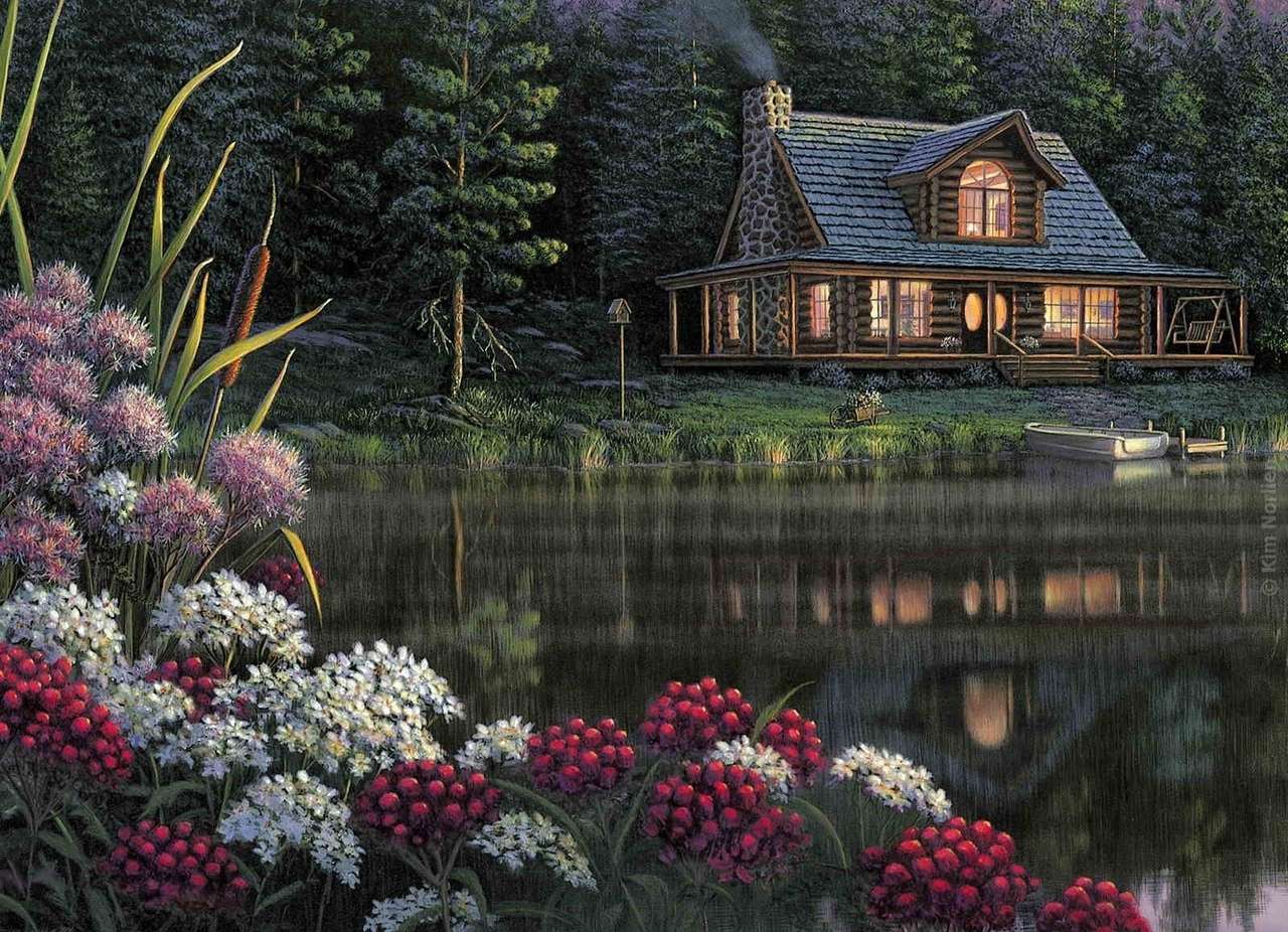 Cottage σε ένα όμορφο μέρος online παζλ