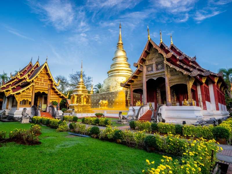 Tempel in Thailand. Online-Puzzle