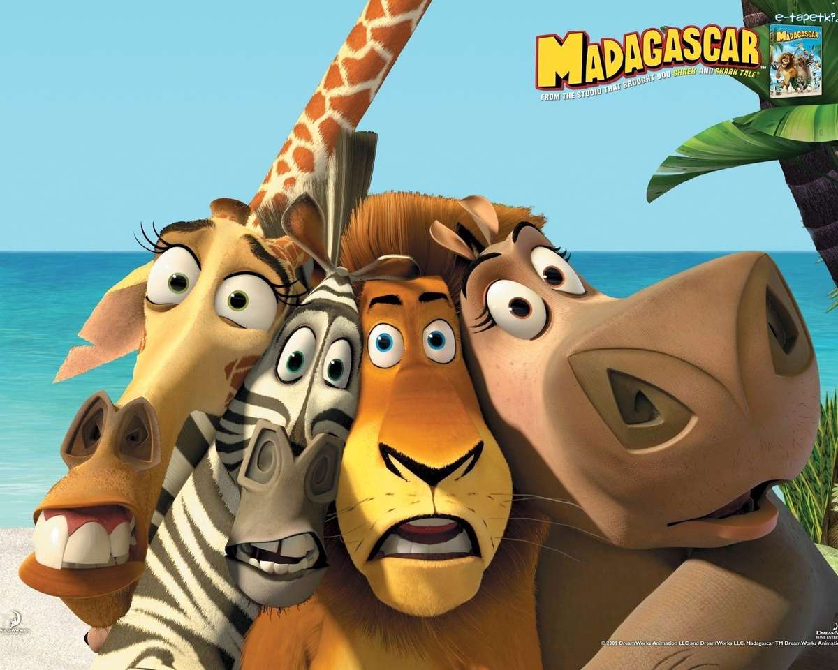 Cine animado- Madagascar rompecabezas en línea