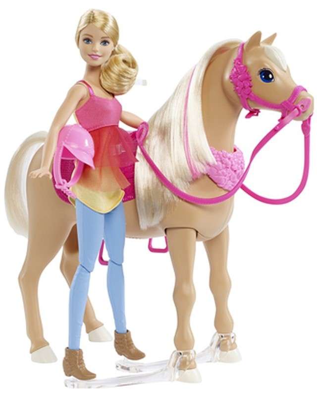 Barbie avec un poney puzzle en ligne