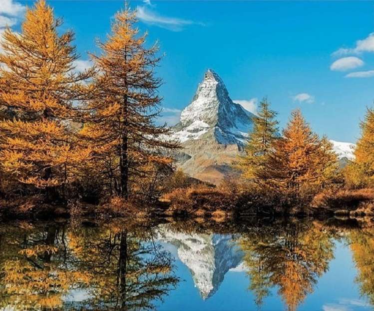 Швейцария през есента. онлайн пъзел