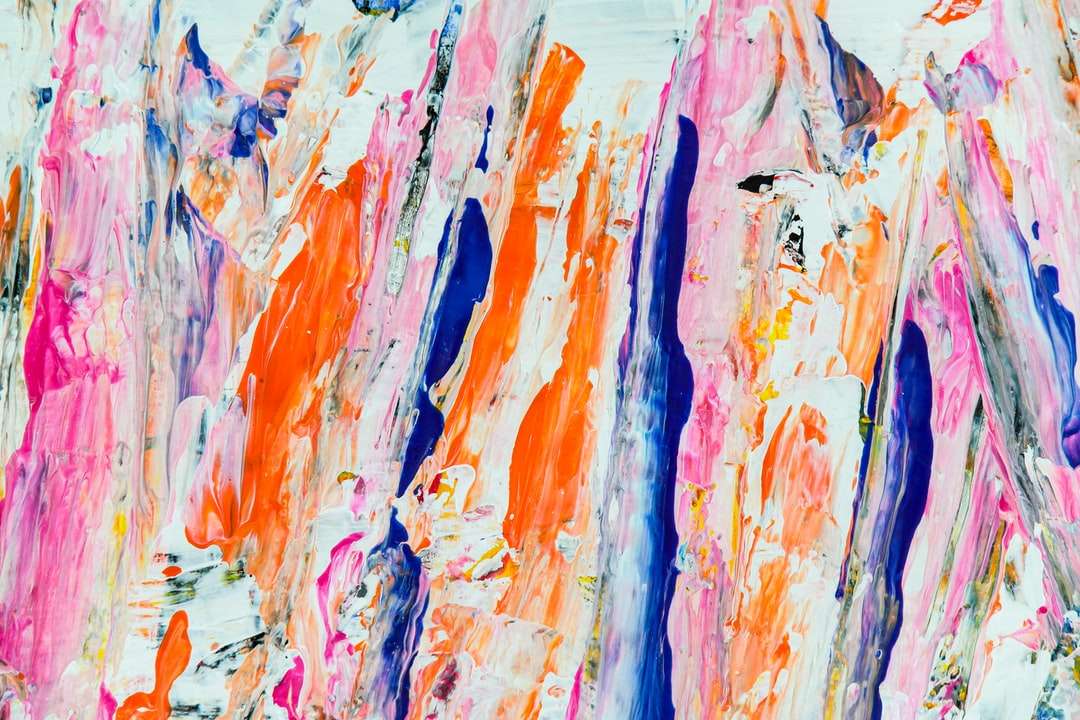 Vícebarevné abstraktní malba skládačky online