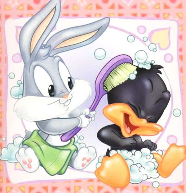 Looney Tunes Bebê Bugs Bunny & Daffy Duck quebra-cabeças online