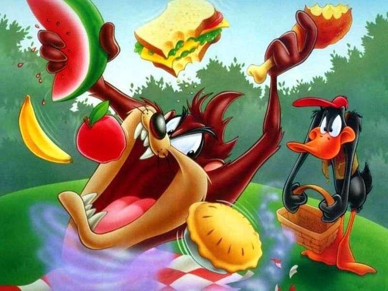 Looney Tunes (Daffy & Taz) rompecabezas en línea