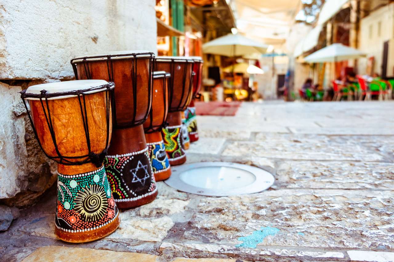 Вуличний ринок (базар) у старому Єрусалимі, Ізраїль онлайн пазл
