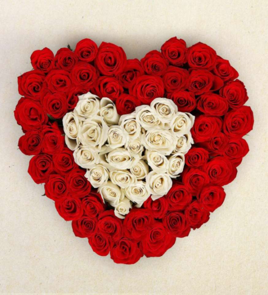 O inimă de trandafir puzzle online