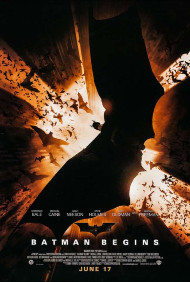 Batman začíná filmový plakát online puzzle