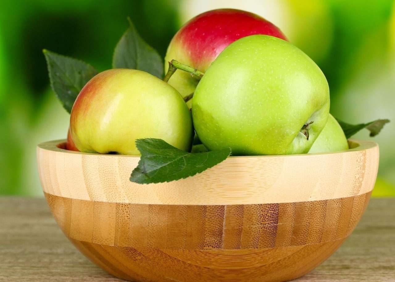 Яблоки в миске пазл онлайн