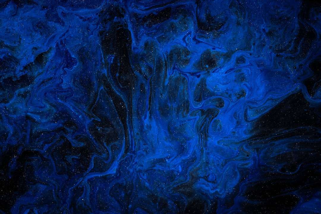 Blauw abstract kunstwerk online puzzel