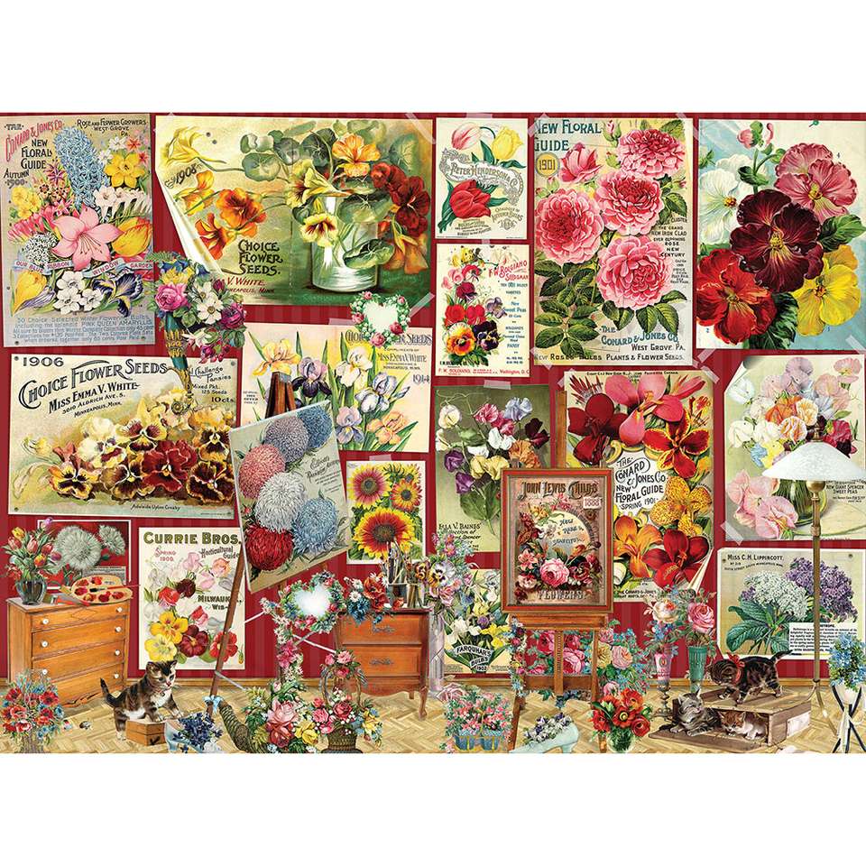 affiche de fleurs puzzle en ligne