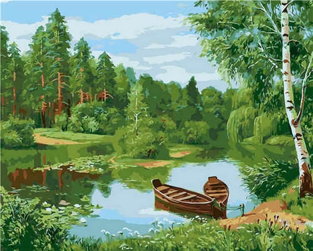 Peisaj - Râul în pădure jigsaw puzzle online