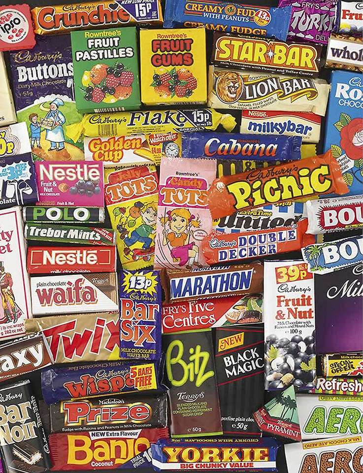 80er Jahre Süßigkeiten. Puzzlespiel online